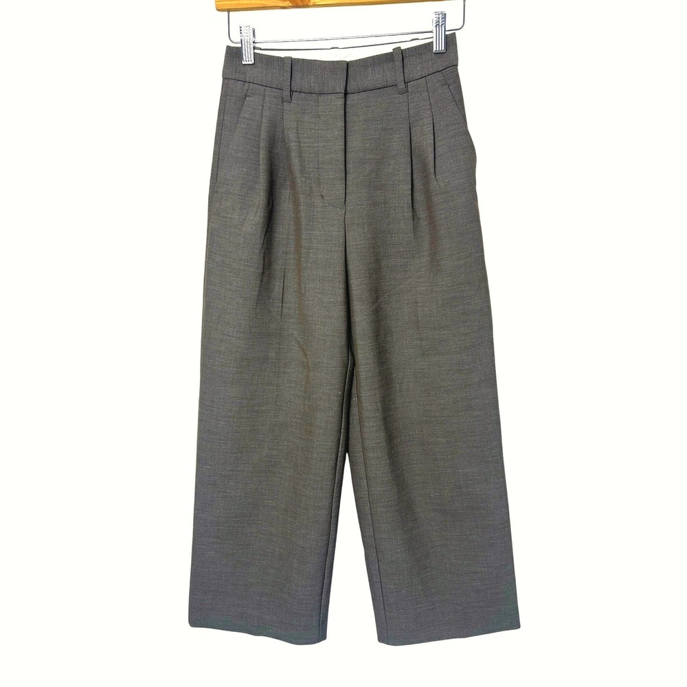 Artizia‎ Wilfred Wide Leg Pleated Pants Size 0 Brown/Gray career workwear